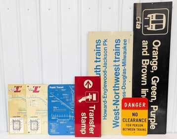 7) Chicago CTA "L" Train Station Signs