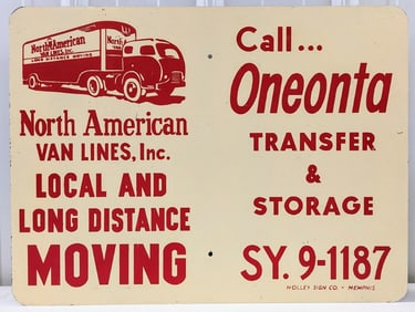 Vintage DST North American Van Lines Advertising Sign