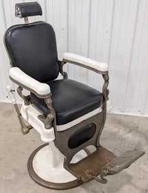 Vintage Theo A Kochs Porcelain Barbers Chair