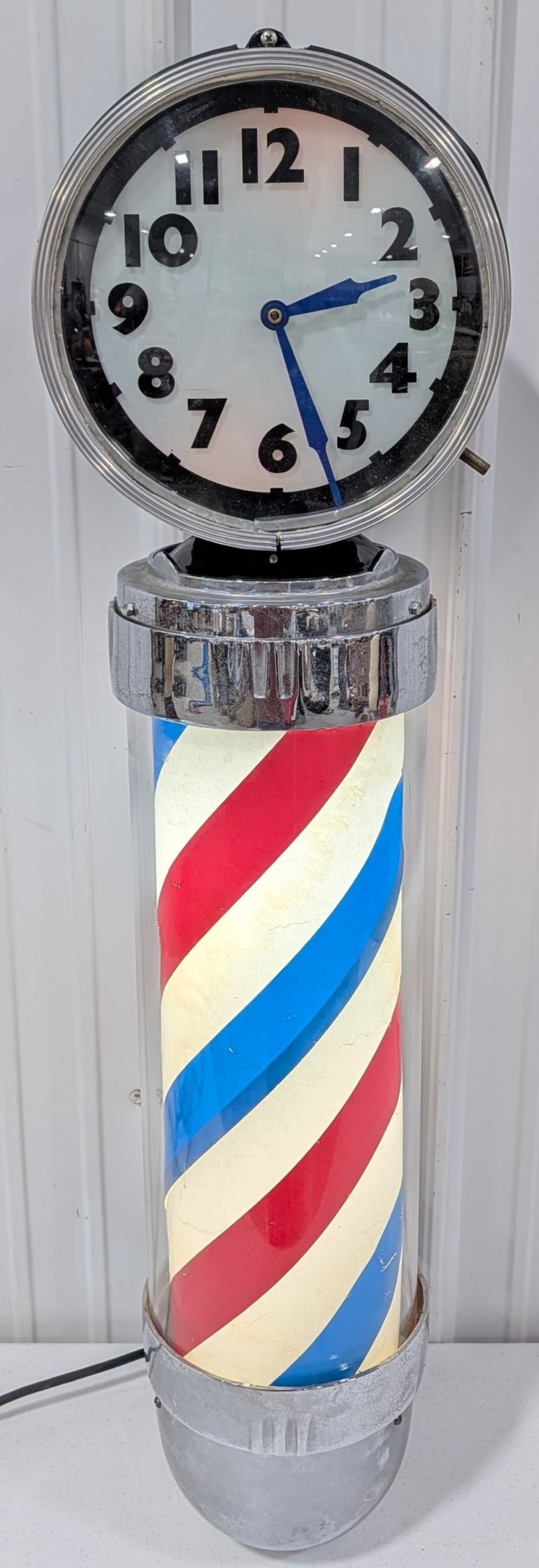 Rare Vintage Koken Clock Top Lighted Revolving Barbers Pole (1 of 20)