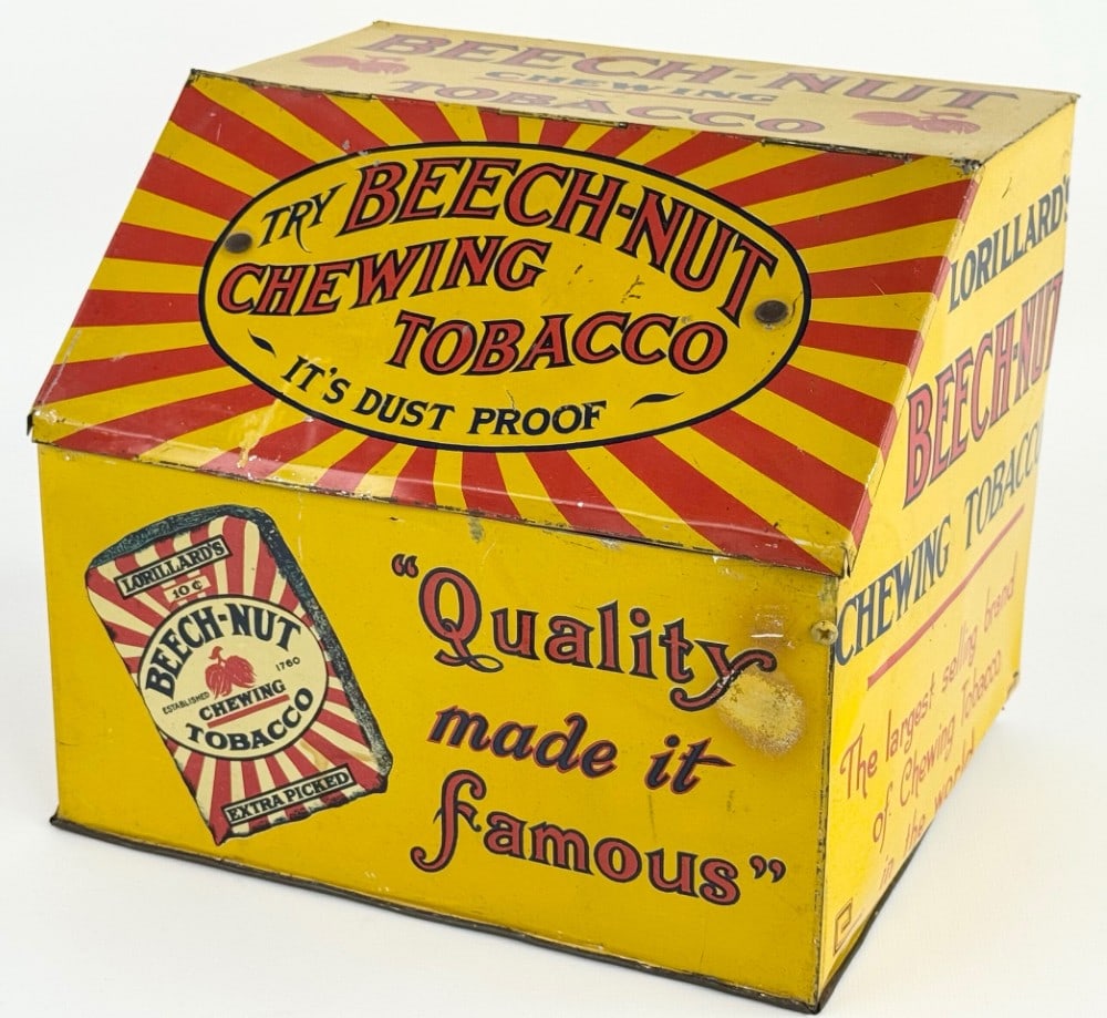 Early Beech-Nut Chewing Tobacco Advertising Store Display Tin (1 of 7)