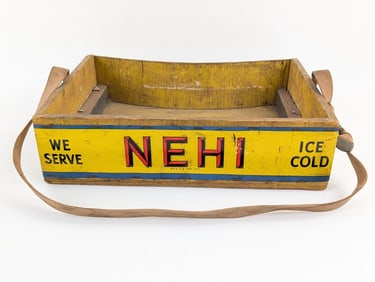 Vintage Nehi Soda Baseball Park Hawker?s Vendor Tray / Stadium w/ SST Sign