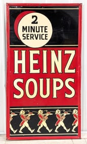 Vintage SST Heinz Soups "2 Minute Service" Advertising Sign