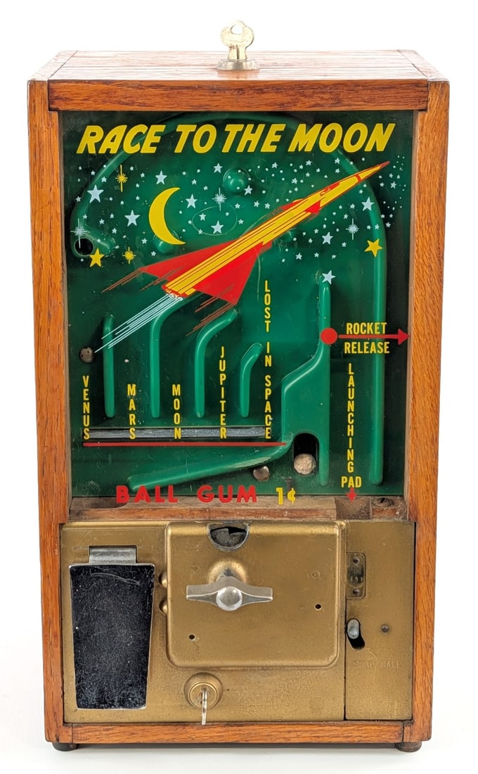 Victor 1 Cent Race to the Moon Gumball Machine (1 of 10)