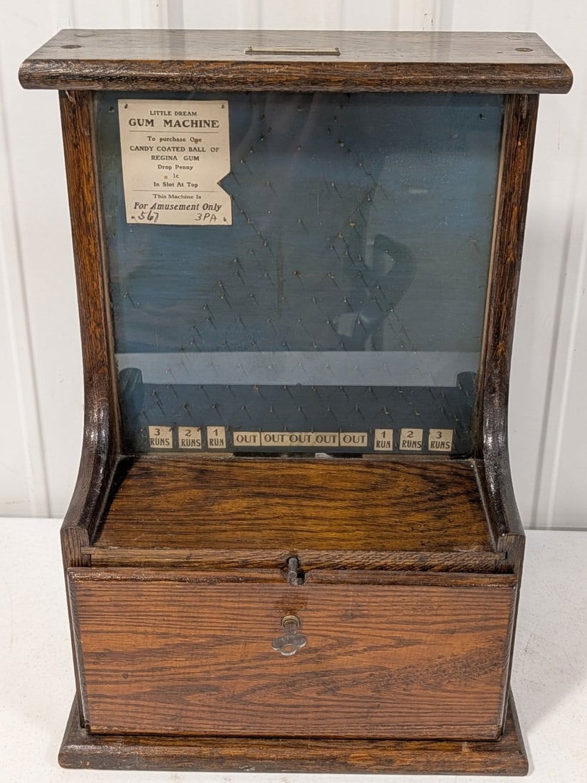 Vintage 1 Cent Little Dream Gum Machine Trade Stimulator (1 of 9)