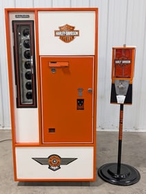 Set of 2 Custom Harley-Davidson Soda / Beer Vending Machine & Gumball Machine