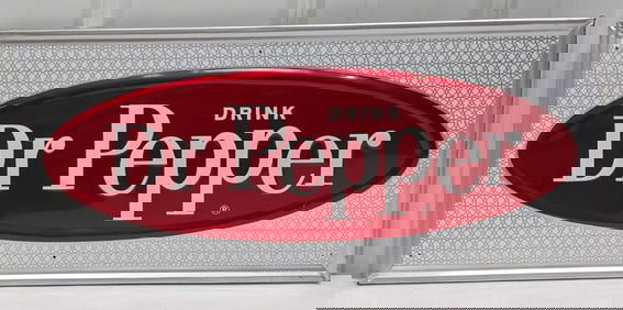Vintage SST Dr. Pepper Soda Embossed Advertising Sign