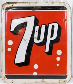 3ft Vintage SST 7up Soda Embossed Advertising Sign