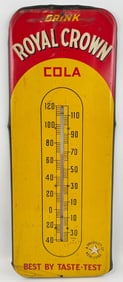 Vintage SST Royal Crown Cola RC Soda Thermometer Sign