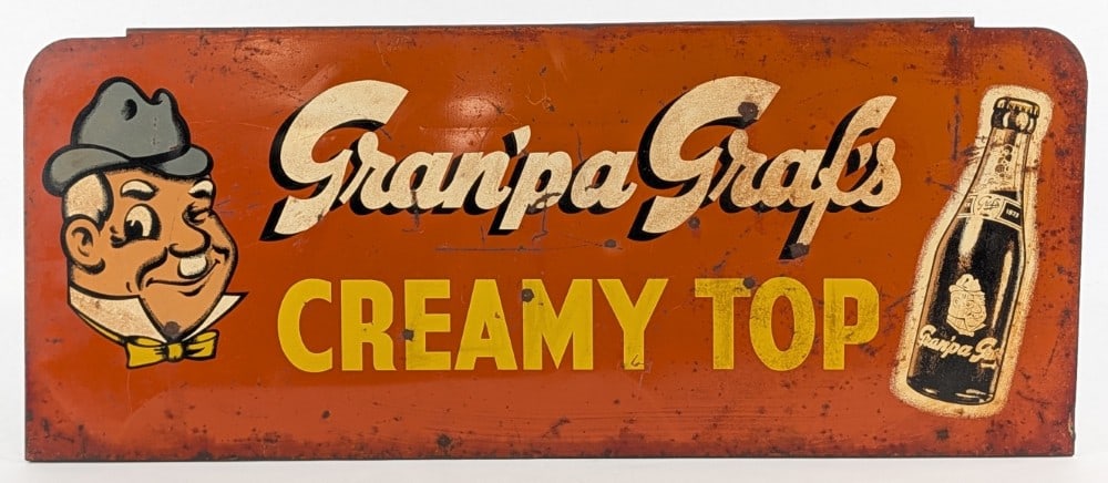 Vintage DST Gran?pa Graf?s Creamy Top Soda / Zep Advertising Sign (1 of 10)