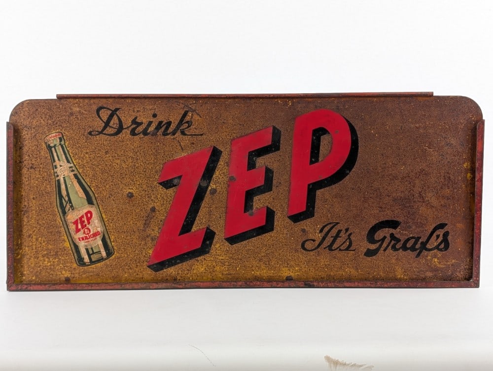 Vintage DST Gran?pa Graf?s Creamy Top Soda / Zep Advertising Sign - 6