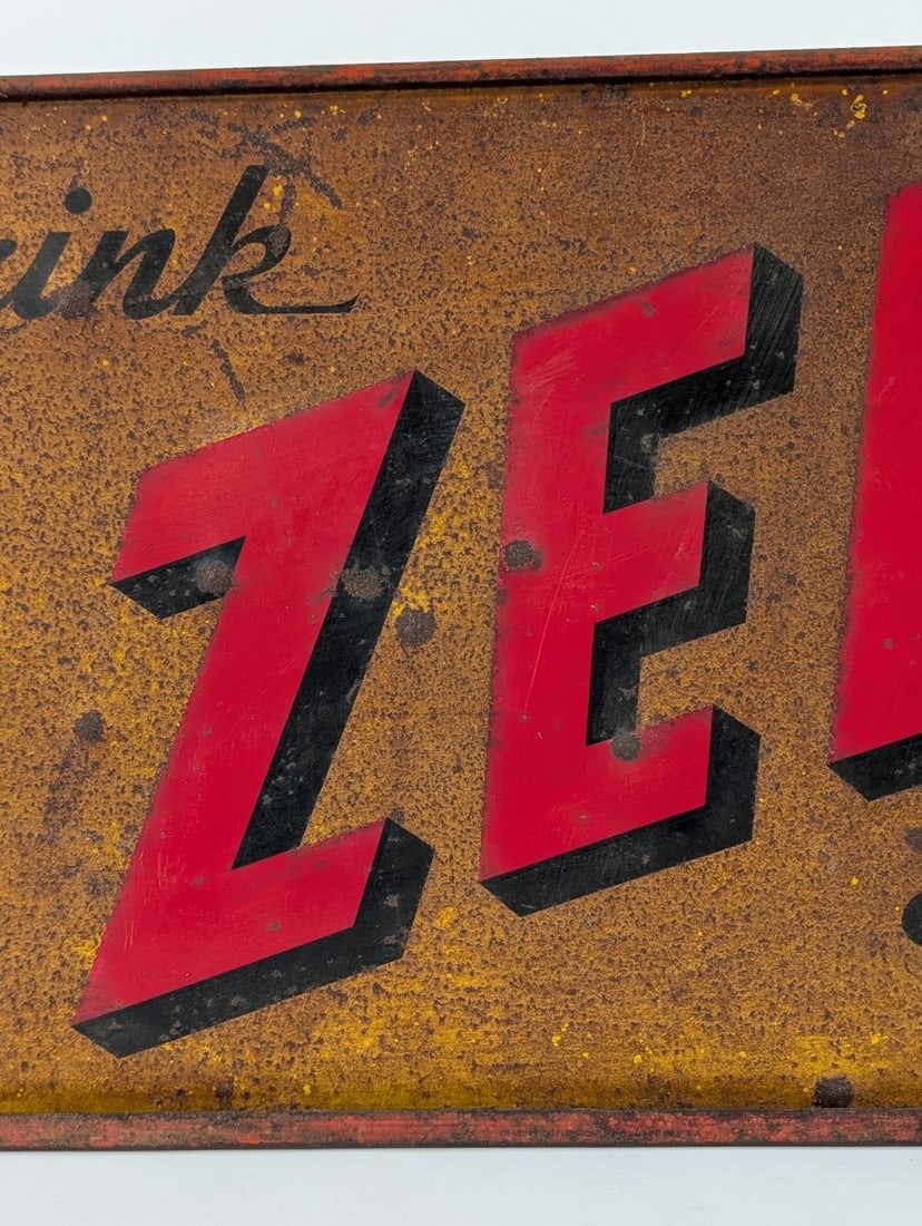 Vintage DST Gran?pa Graf?s Creamy Top Soda / Zep Advertising Sign - 8