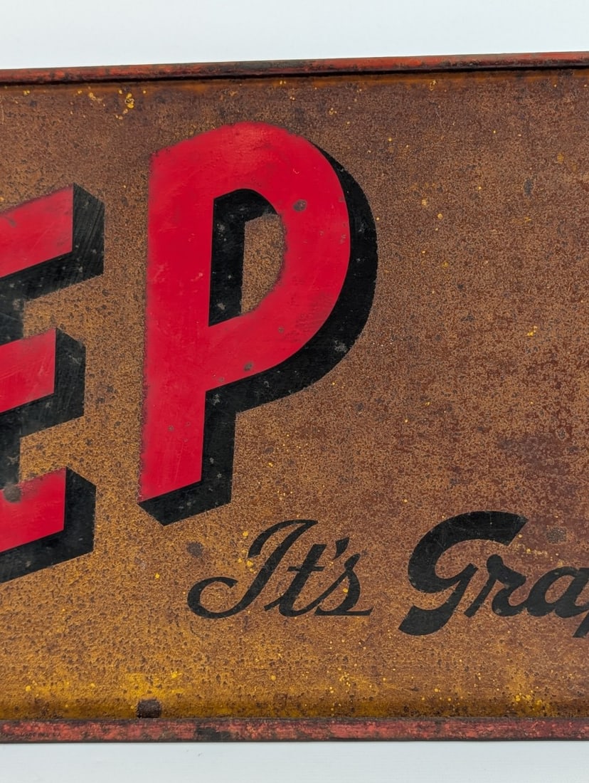 Vintage DST Gran?pa Graf?s Creamy Top Soda / Zep Advertising Sign - 9