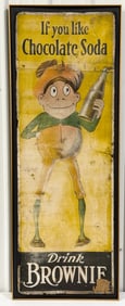 5ft Early SSC Brownie Chocolate Soda Advertising Sign