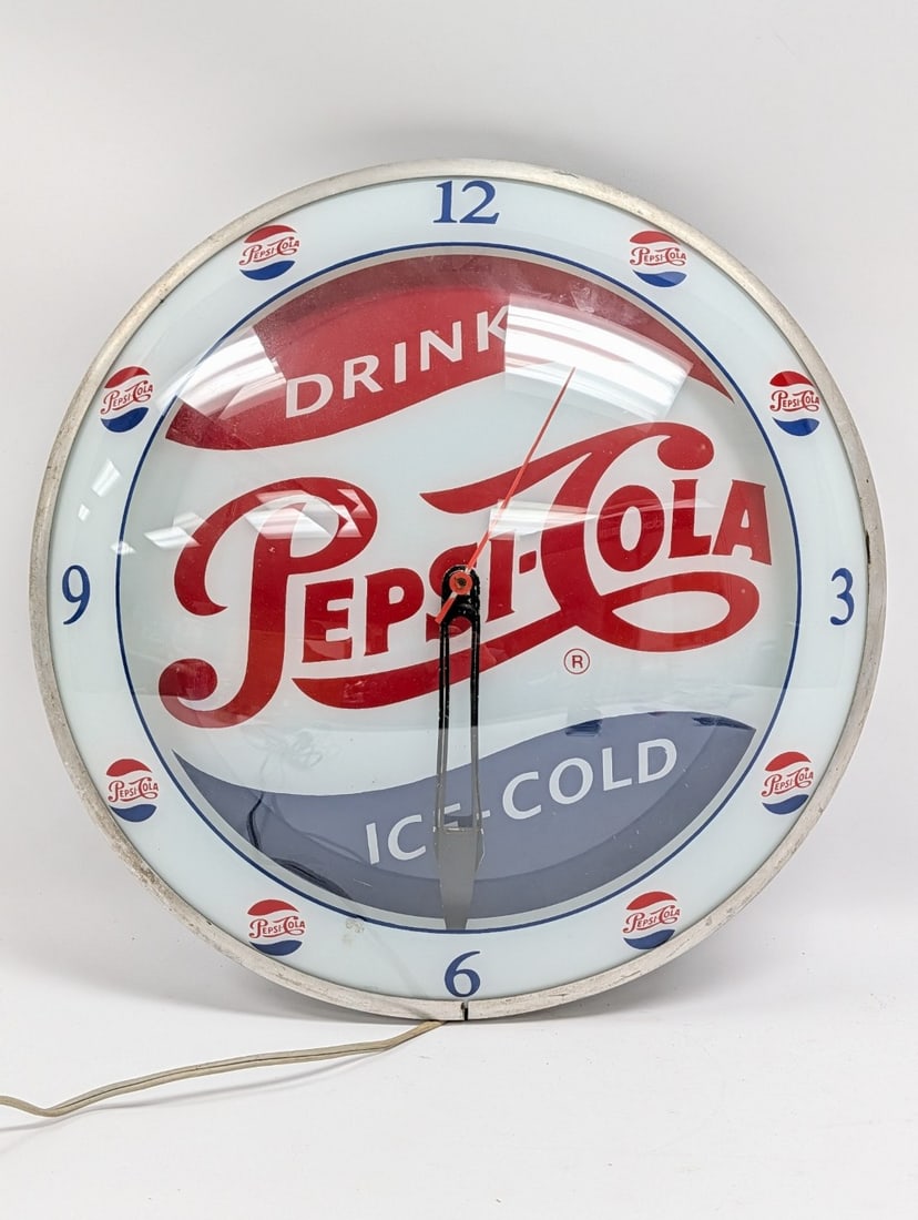 Pepsi-Cola Double Bubble Advertising Clock - 2