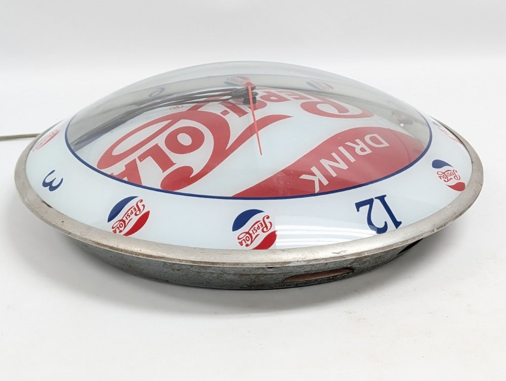 Pepsi-Cola Double Bubble Advertising Clock - 5