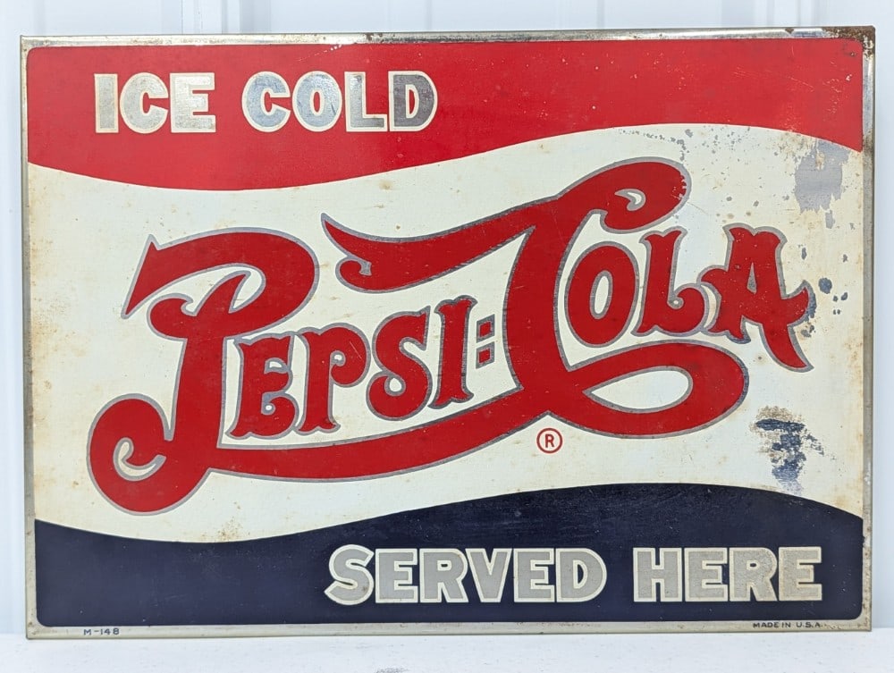 Early SST Pepsi-Cola Double Dot Advertising Sign (1 of 7)