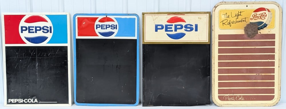 4) Vintage SST Pepsi-Cola Menu Chalkboard Signs (1 of 8)