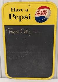 Vintage SST Pepsi-Cola Chalkboard Advertising Menu Sign