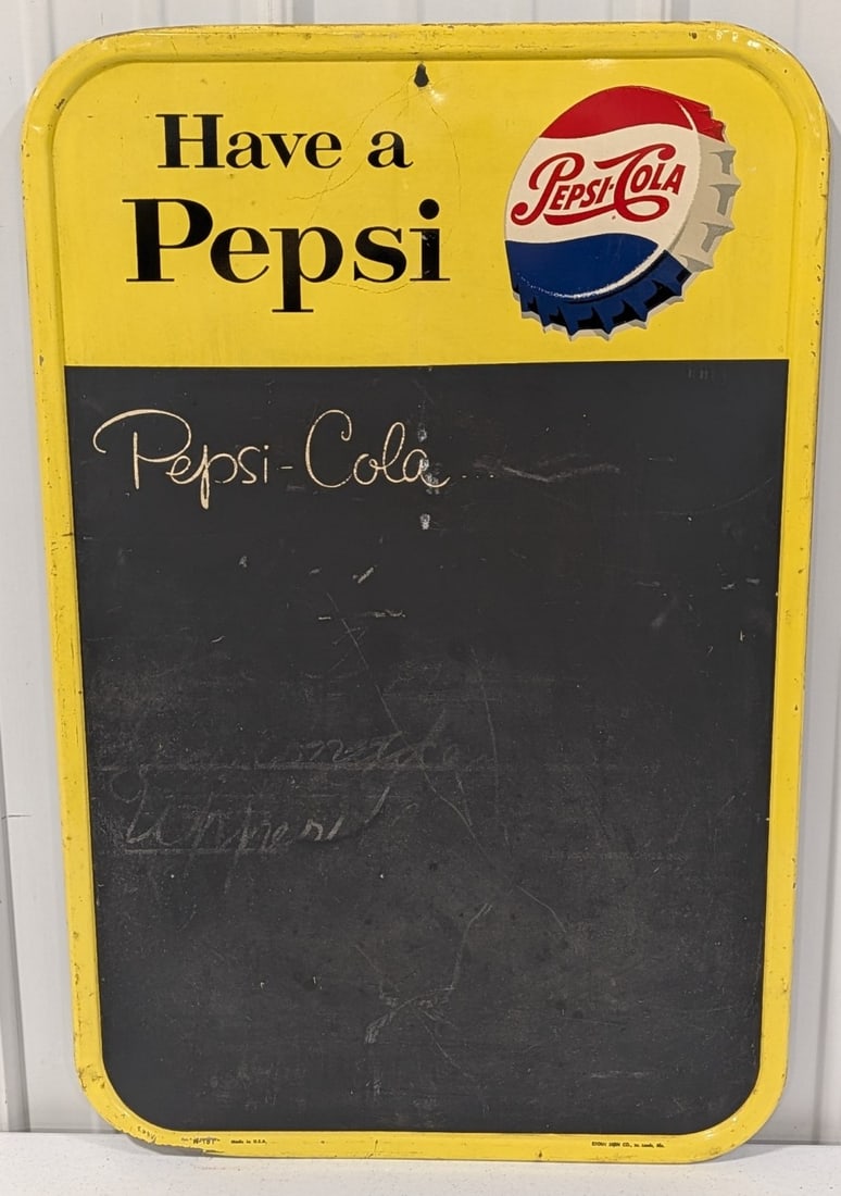 Vintage SST Pepsi-Cola Chalkboard Advertising Menu Sign (1 of 9)