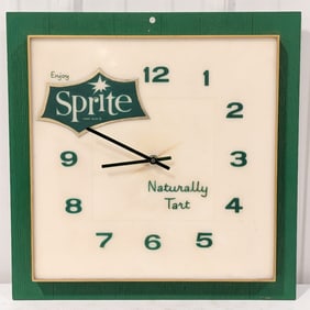 Vintage Sprite Soda Advertising Plastic Clock