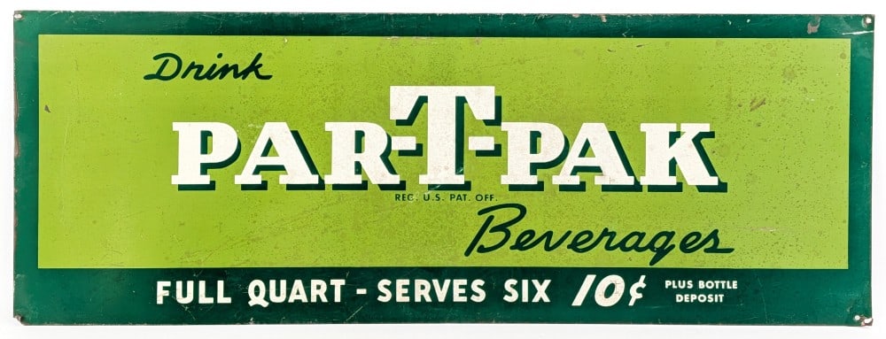 Vintage SST Par-T-Pak Beverages Advertising Sign (1 of 8)