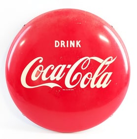 24" Drink Coca-Cola Button Advertising Sign