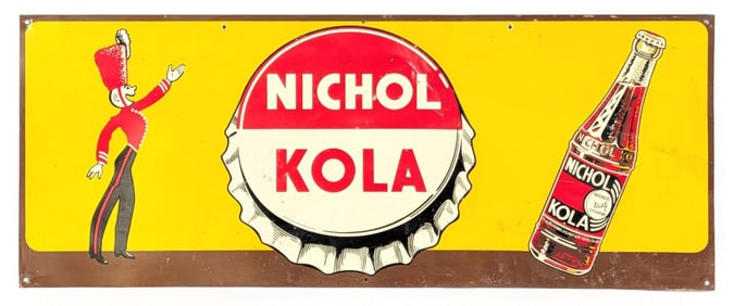 Vintage SST Nichol Kola Advertising Sign w/ Graphics