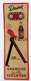 3ft Vintage SST Nichol Kola Embossed Advertising Sign