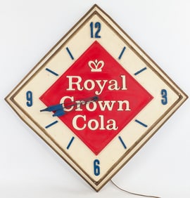 Vintage Royal Crown Cola RC Advertising Plastic PAM Clock