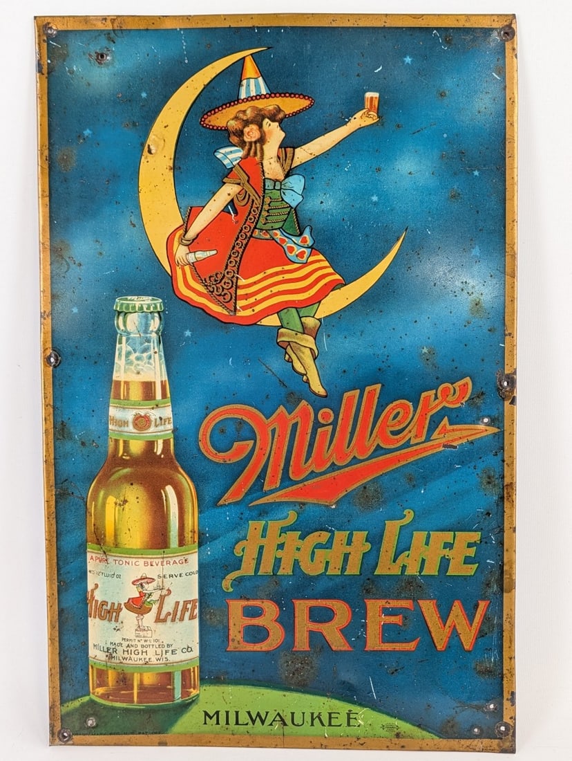 Early SST Miller High Life Beer Advertising Sign (1 of 7)