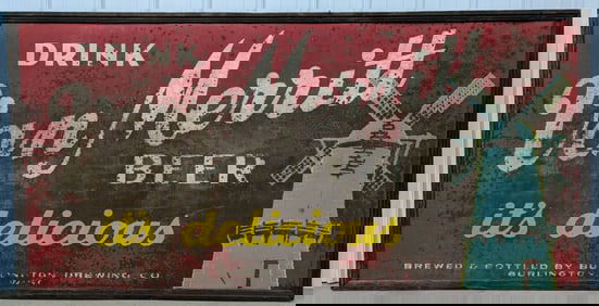 8ft Vintage SST Van Merritt Beer Sign w/ Windmill