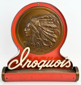 Vintage Iroquois Beer Lighted Countertop Advertising Sign