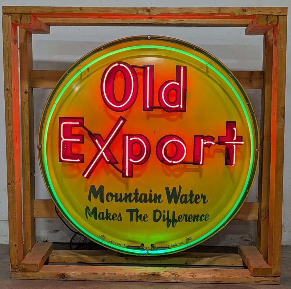 Vintage SST Old Export Beer Button Neon Sign (1 of 8)