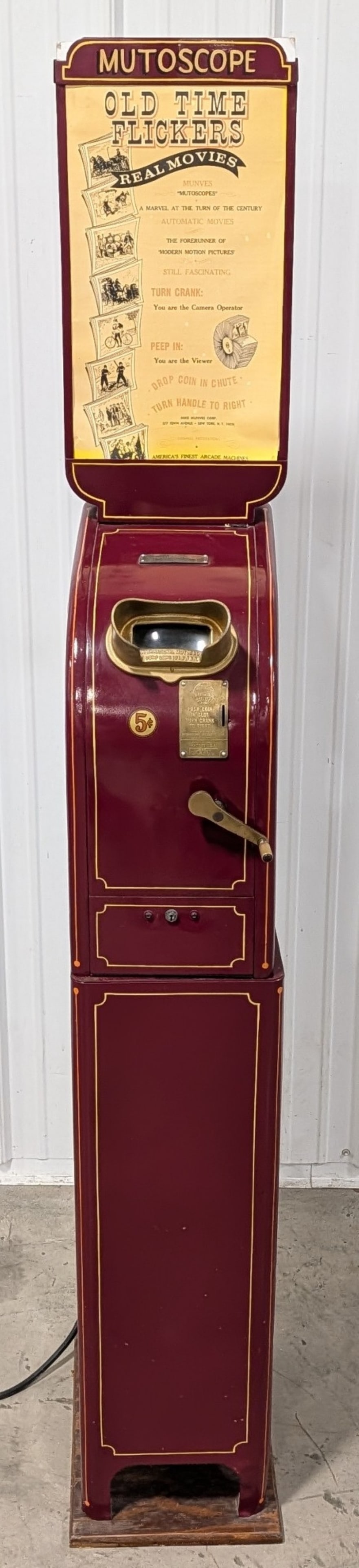 Restored Vintage 5 Cent Coin Operated Mutoscope (1 of 20)