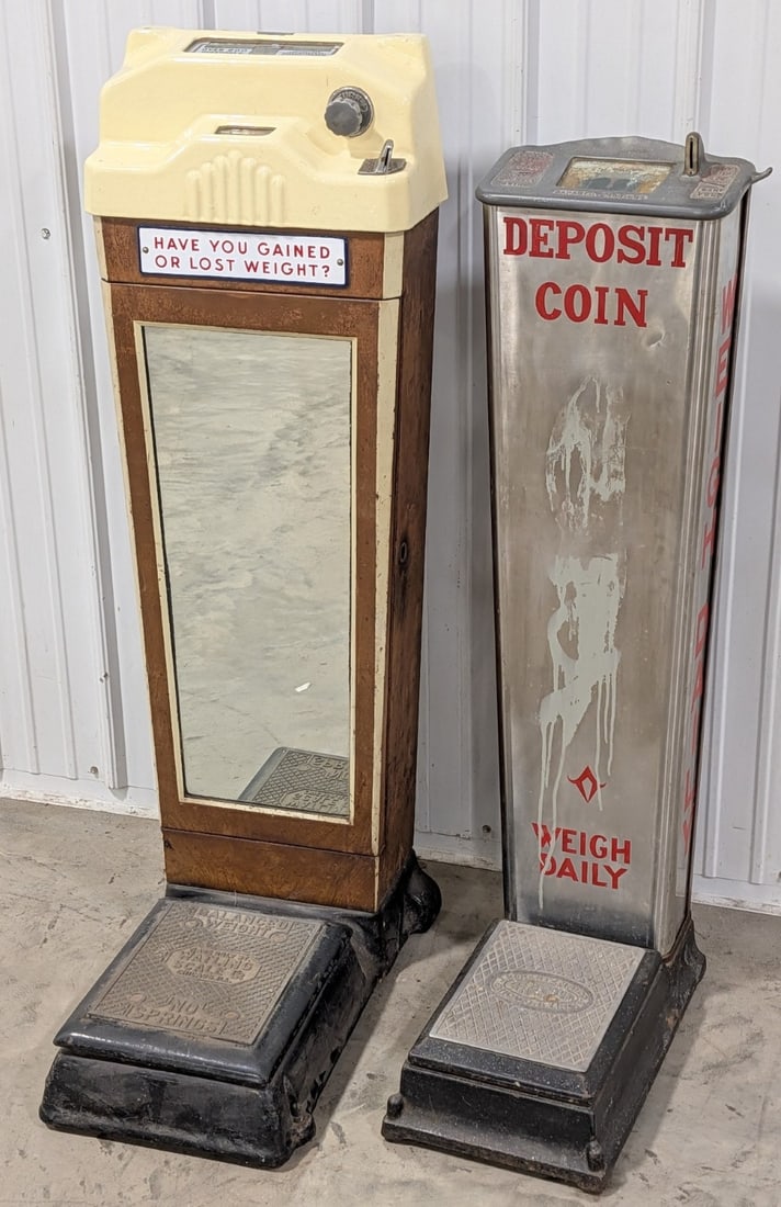 2) Vintage Coin Operated Scales / Watling / J.F. Frantz (1 of 14)