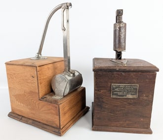 2) Antique Jump Spark Countertop Cigar Lighters