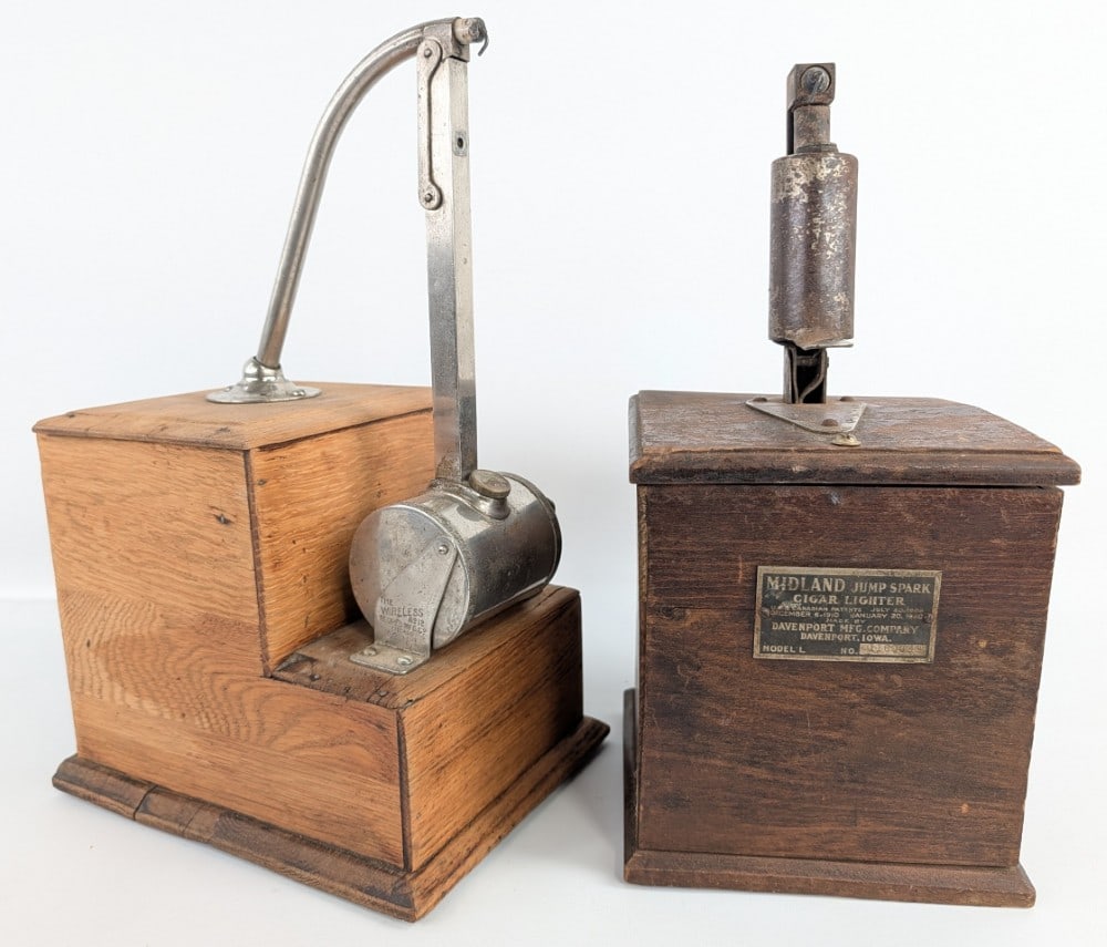 2) Antique Jump Spark Countertop Cigar Lighters (1 of 17)