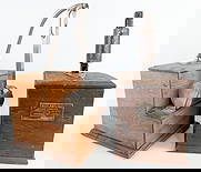 2) Antique Jump Spark Countertop Cigar Lighters: Lot fo two early jump spark countertop cigar lighters. Lot includes a Midland and The Wireless. They vary in condition and completeness. Both are untested and sold as is.? The largest measures approxi