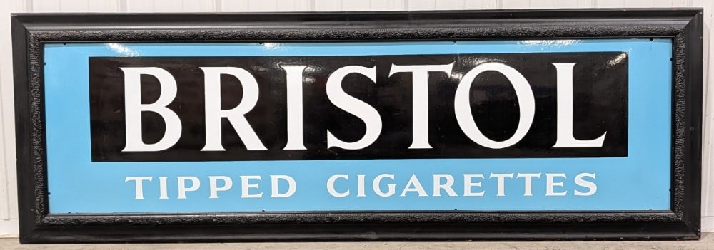 5ft Vintage SSP Bristol Tipped Cigarettes Sign w/ Custom Frame (1 of 8)