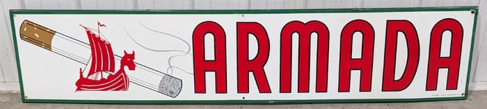 6ft Vintage SSP Armada Cigarettes Advertising Sign