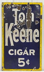 Vintage SSP Tom Keene Cigars 5? Advertising Sign