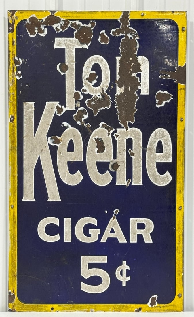 Vintage SSP Tom Keene Cigars 5? Advertising Sign (1 of 9)