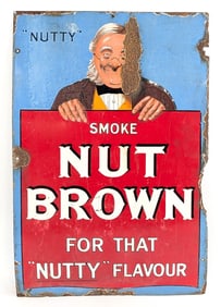 SSP Smoke Nut Brown Tobacco Advertising Sign w/ Graphic