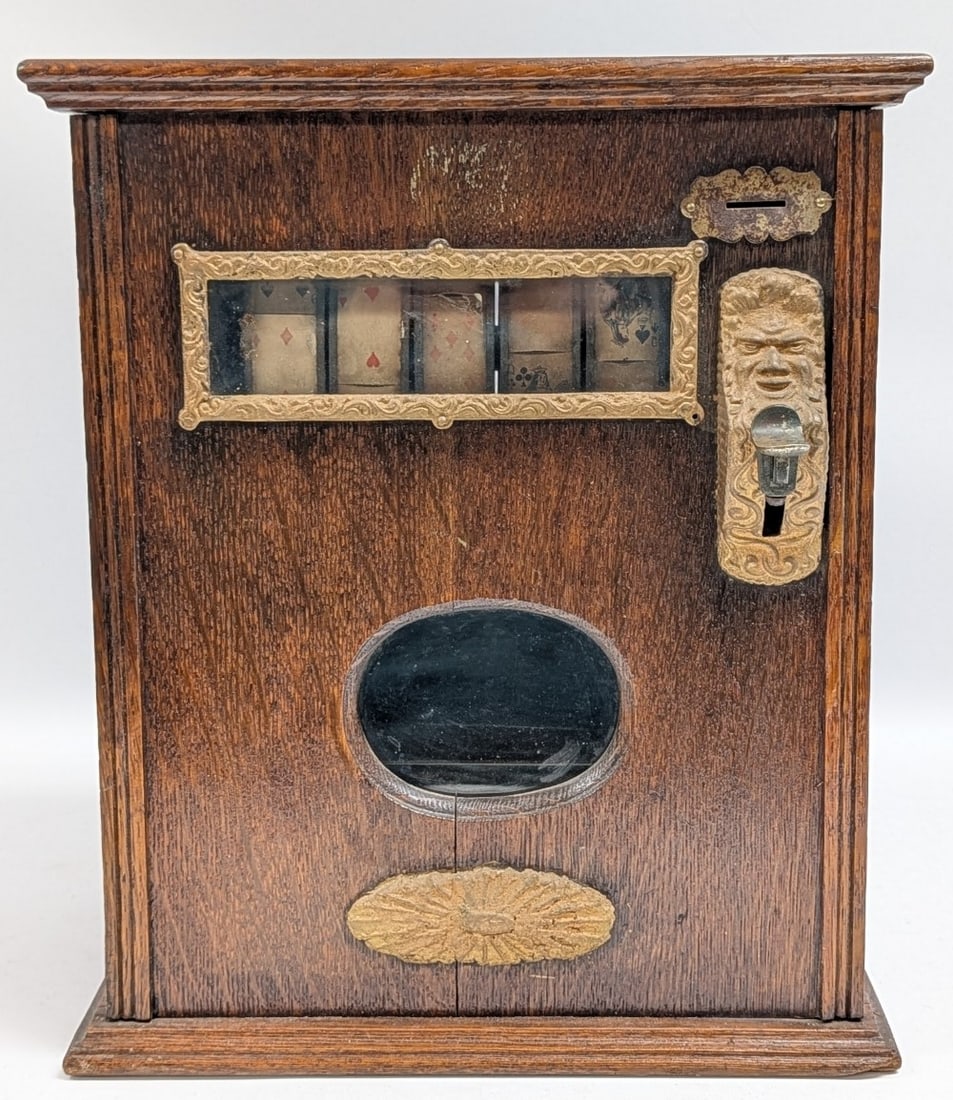 Mills 1 Cent Upright Perfection Countertop Poker Trade Stimulator (1 of 14)