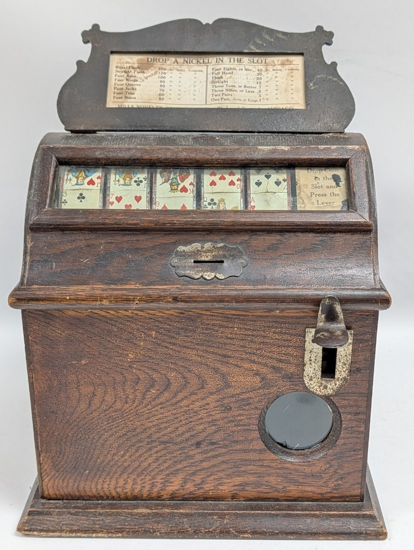 Early 5 Cent Mills Little Perfection Countertop Poker Trade Stimulator (1 of 14)
