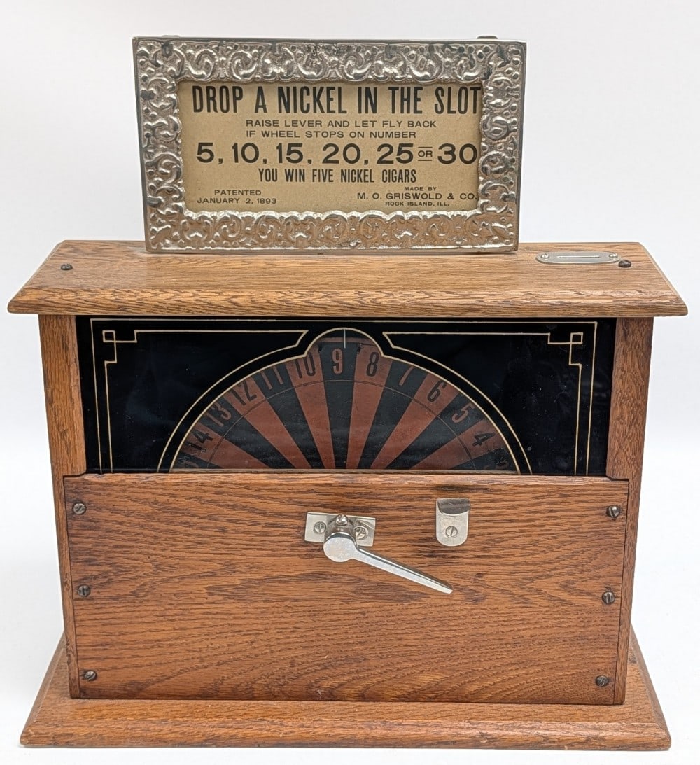 5 Cent Griswold Wheel Of Fortune Countertop Trade Stimulator (1 of 8)