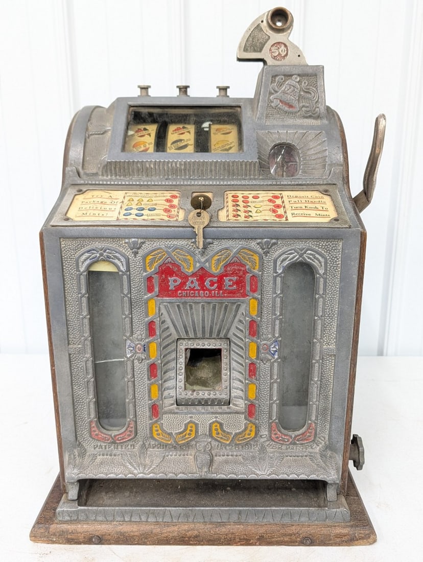 5 Cent Mills / Pace Mint Vendor Slot Machine w/ Skill Stops (1 of 14)