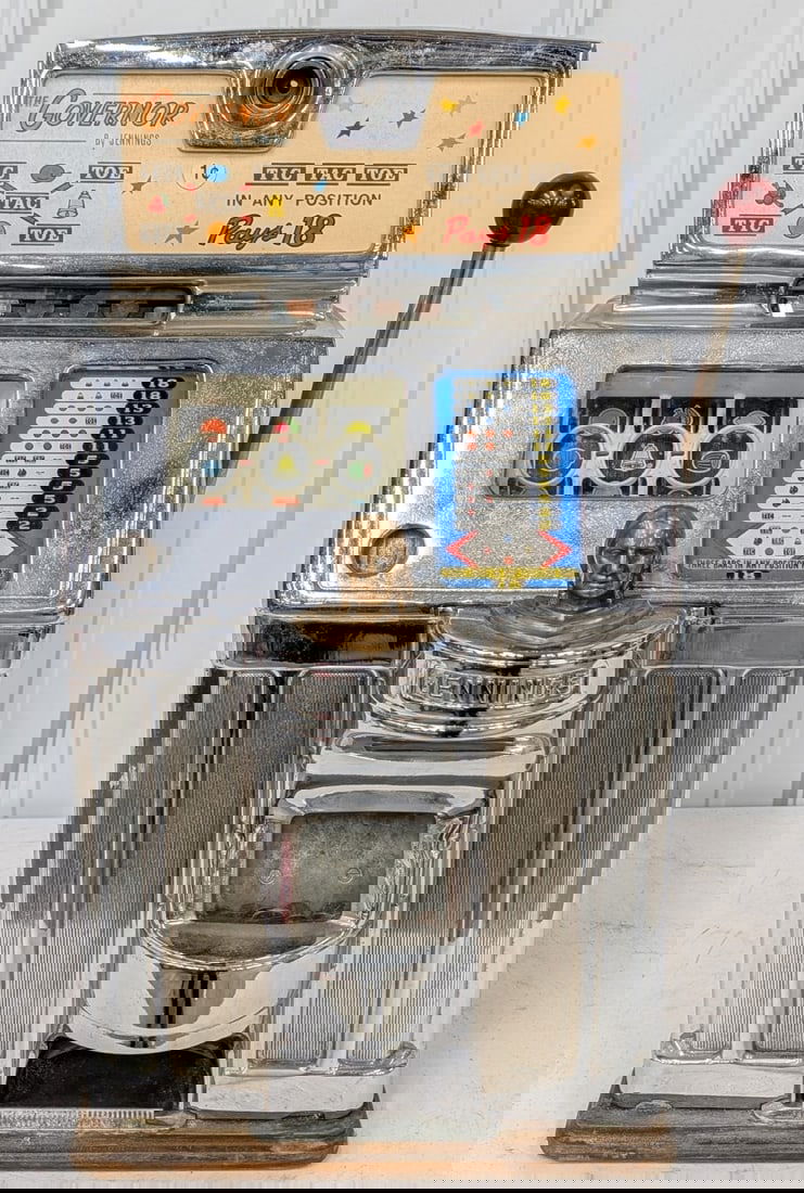 1 Cent Jennings The Governor Tic-Tac-Toe Slot Machine (1 of 15)