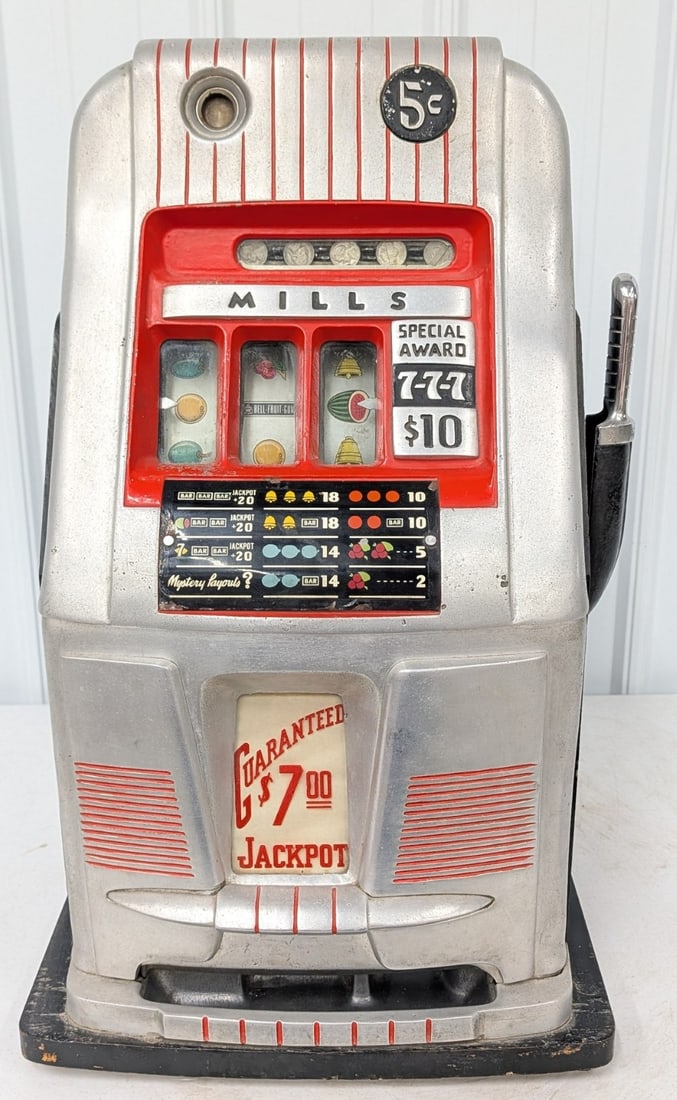 Mills 5 Cent High Top Special Award 777 Slot Machine (1 of 9)